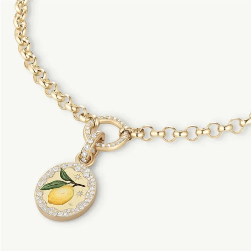 2026 European and American Painted Fruit Rhinestone Pendant Colorful Fresh Clavicle Necklace for Women Gift - image 6