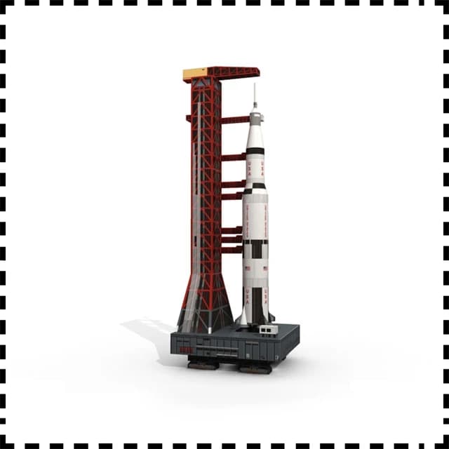 1:300 Scale USS Saturn V Rocket and Launch Pad DIY Handcraft PAPER MODEL KIT Handmade Toy Puzzles - image 4