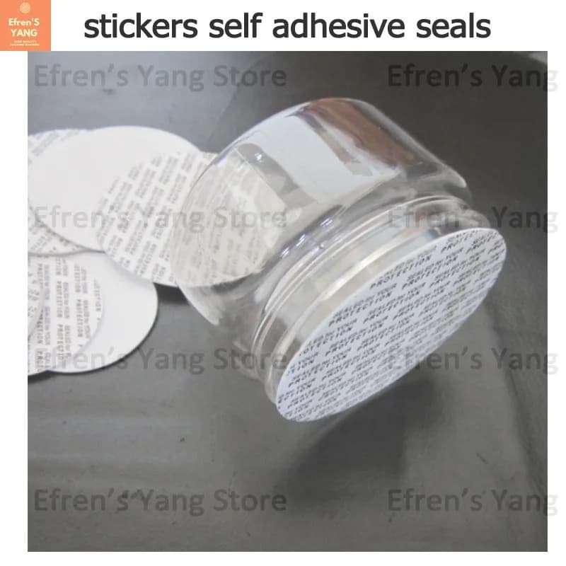 500PCS Self-adhesive Foam Pressure Sensitive Seal Sealing Stickers Glass Plastic Bottle Lining To Prevent Leakage 42MM 47MM 49MM - image 5
