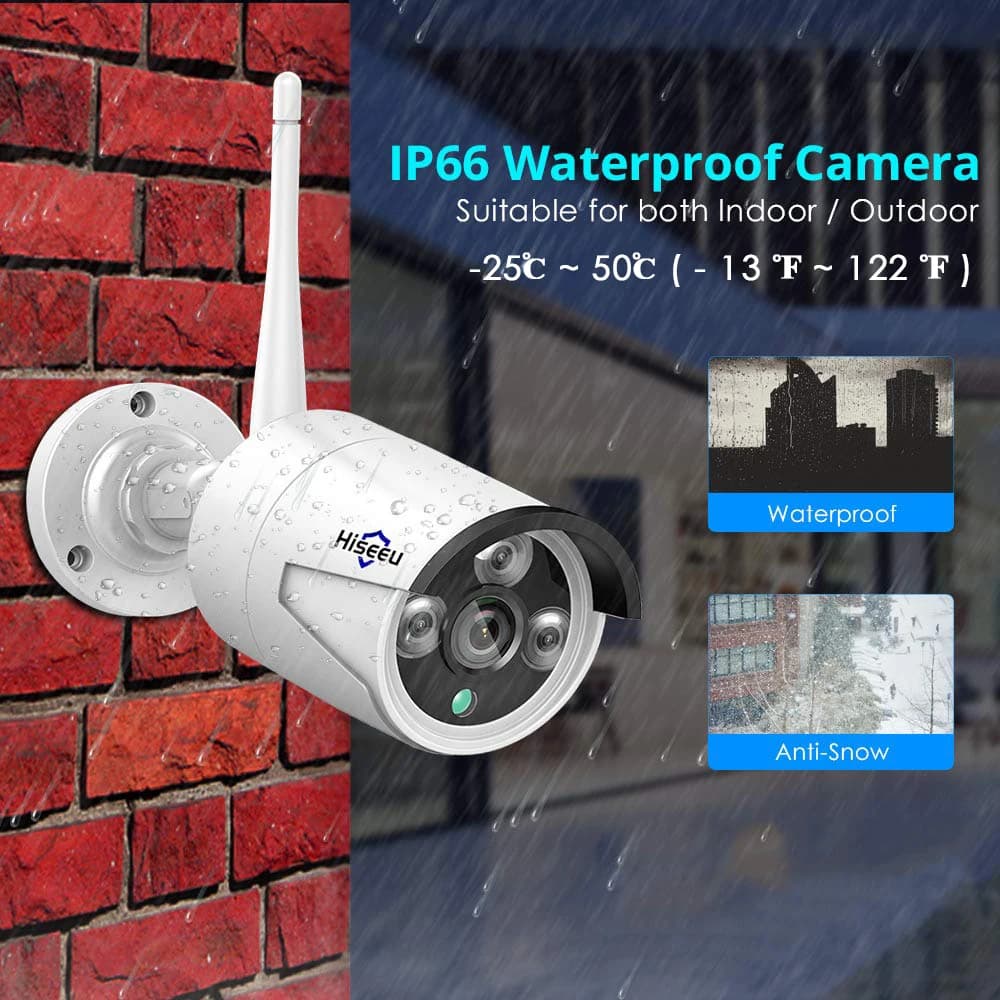 Hiseeu 3MP/5M Wireless IP Camera 3.6mm Lens Waterproof Security WiFi Camera for Hiseeu Wireless CCTV System Kits IP Pro APP View - image 3