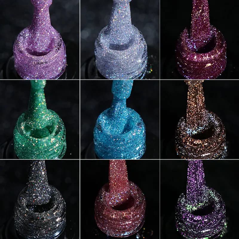 15ml Super Reflective Flash Disco Nail Gel Polish Relective Glitter Semi Permanent Nail Art Varnish For Manicures - image 6