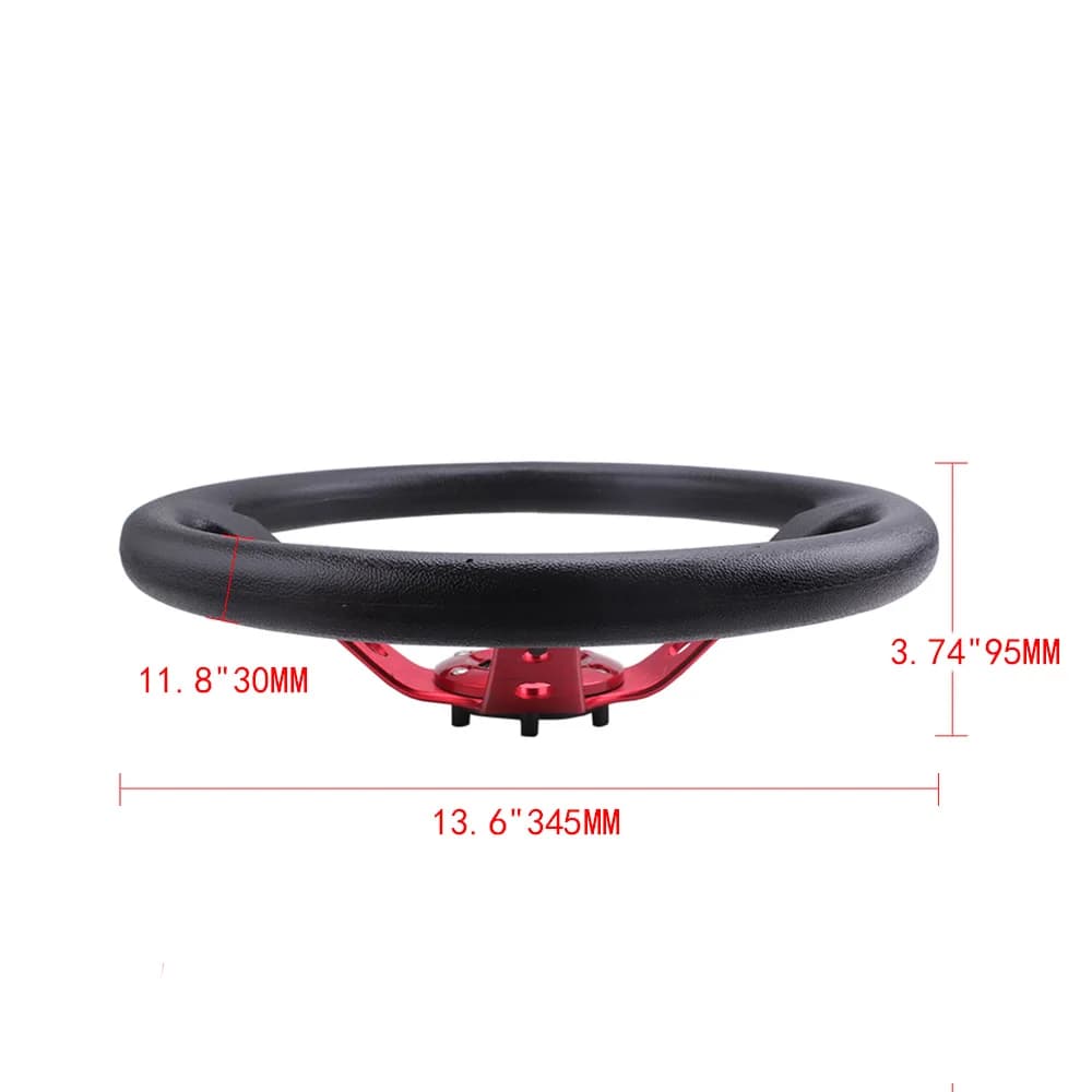 RASTP-14inch 350mm Universal Racing Drift Steering Wheel  Aluminum PU Car Sport Steering Wheels Car Accessories RS-STW020-TP - image 5