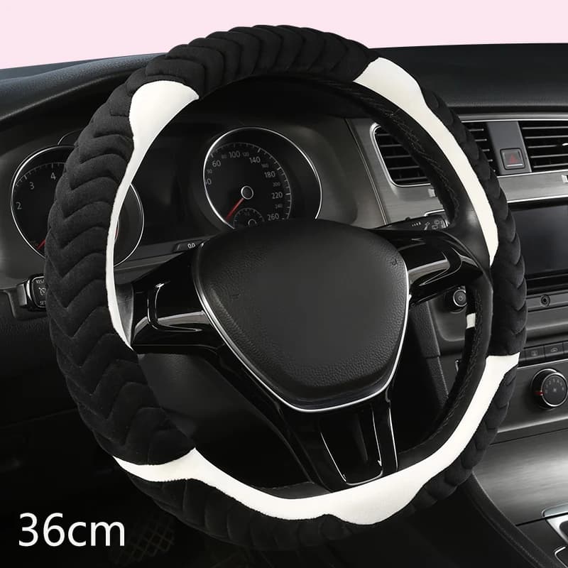 D/O Shape 36cm Car Steering Wheel Cover  Plush for Honda Civic Ciimo Jade SUZUKI Alto LINGYANG NISSAN Juke Toyota Aqua Prius - image 6