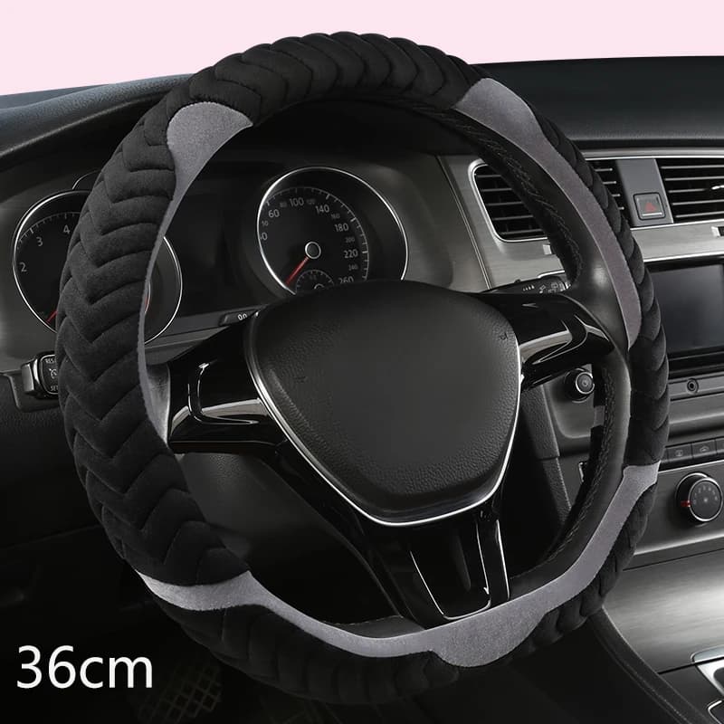 D/O Shape 36cm Car Steering Wheel Cover  Plush for Honda Civic Ciimo Jade SUZUKI Alto LINGYANG NISSAN Juke Toyota Aqua Prius - image 4
