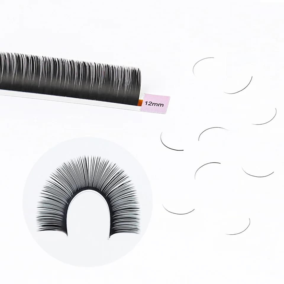 AGUUD 10Trays Ellipse Eyelashes Extension Wholesale Flat Lashes Premium Ellipse Natural Soft Split Tips Cashmere Flat Lashes - image 5