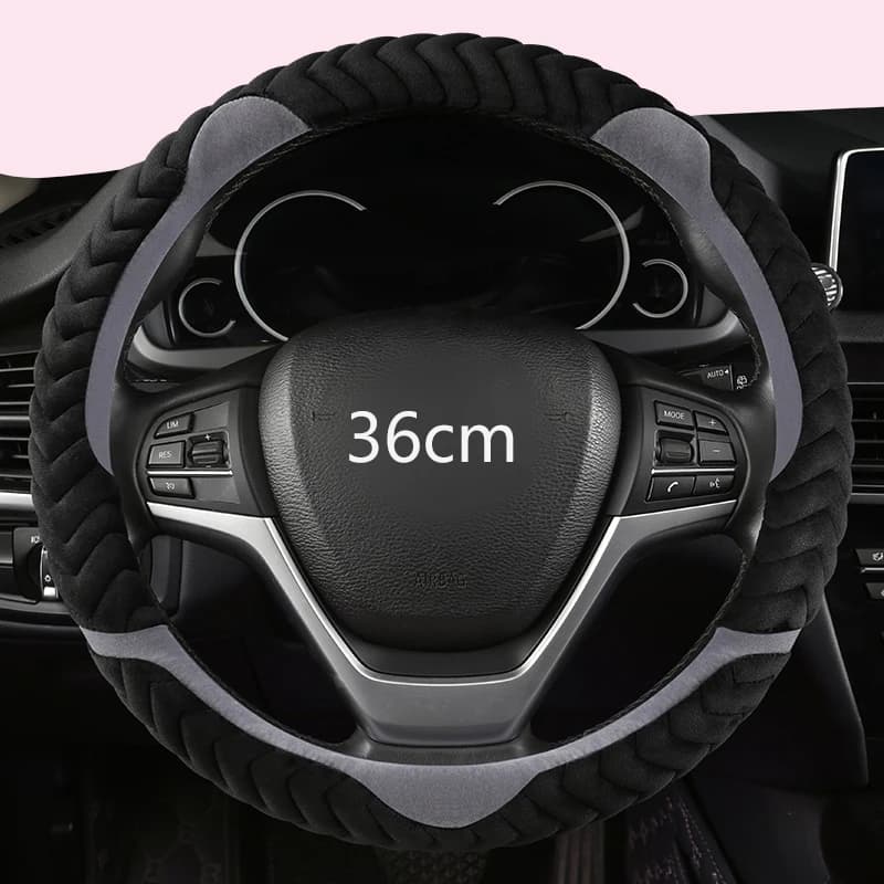 D/O Shape 36cm Car Steering Wheel Cover  Plush for Honda Civic Ciimo Jade SUZUKI Alto LINGYANG NISSAN Juke Toyota Aqua Prius - image 5