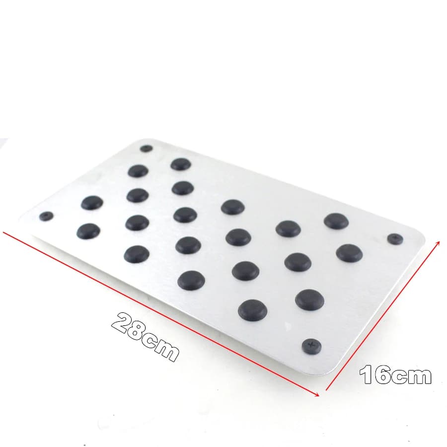Car Non-slip Plate Carpet pedal Floor Mat Aluminum alloy Environmental Rubber Car Accessories Styling - image 3