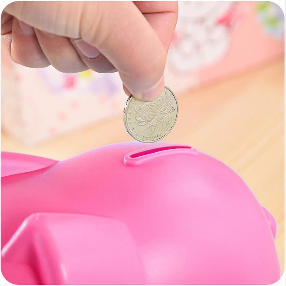 Cartoon cute Pink pig coin crash coin box gift children save  Money Saving Box Case Coins Kawaii Cartoon Pig Shaped Piggy Bank - image 4
