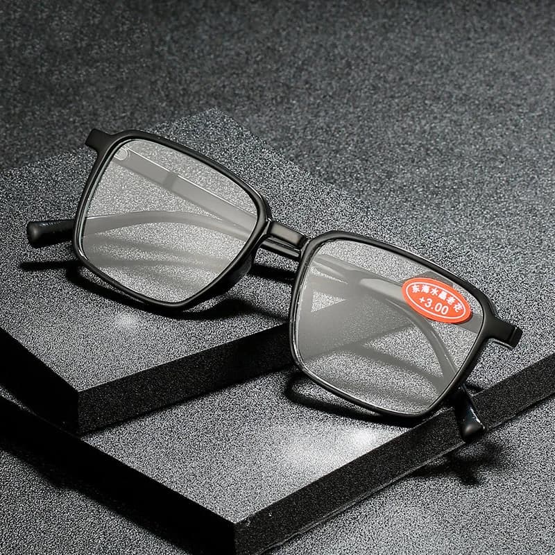 Shatar Retro Large Frame Reading Glasses Men Women Crystal Glass Big Face HD Wear-Resistant Prescription Glasses Cool Protect Ey - image 3