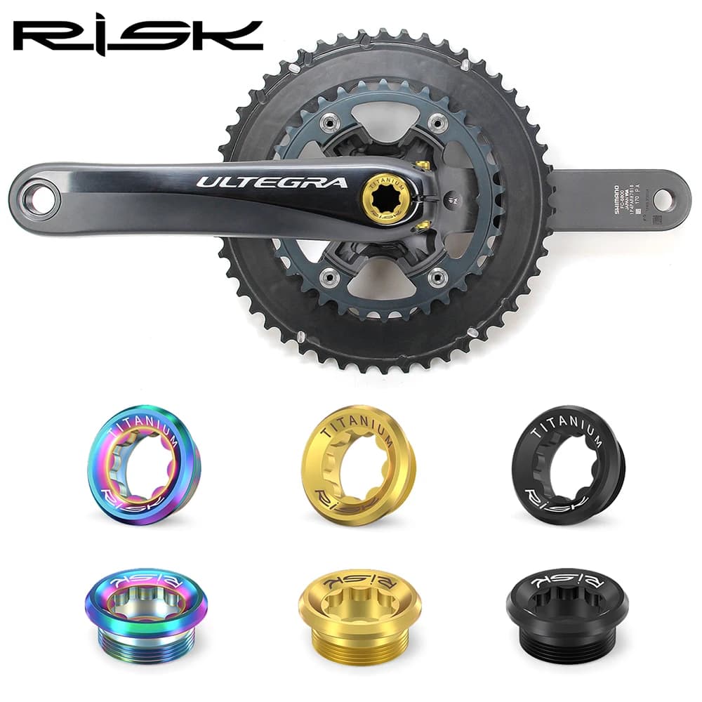 RISK M20X8mm Titanium Crankset Fixing Bolt Screw Mountain Bike Integrated Hollow Bottom Bracket Chain Ring BB Crank Arm Lid Bolt - image 4