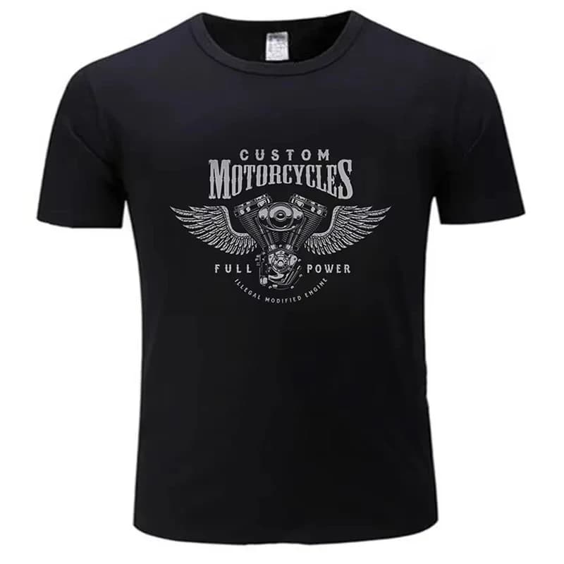 Davidson T Shirt 2026 New Motorcycle Engine Graphic 100% Cotton Men Women Unisex Oversized Heavyweight Biker Streetwear Tops - image 3