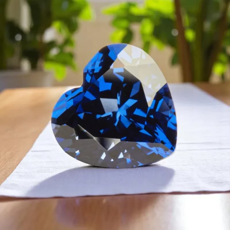 Heart Shape Royal Blue Color Lab Grown Sapphire VVS1 Gemstone for Diy Jewellery Making Materials Selectable AGL Certificate - image 4