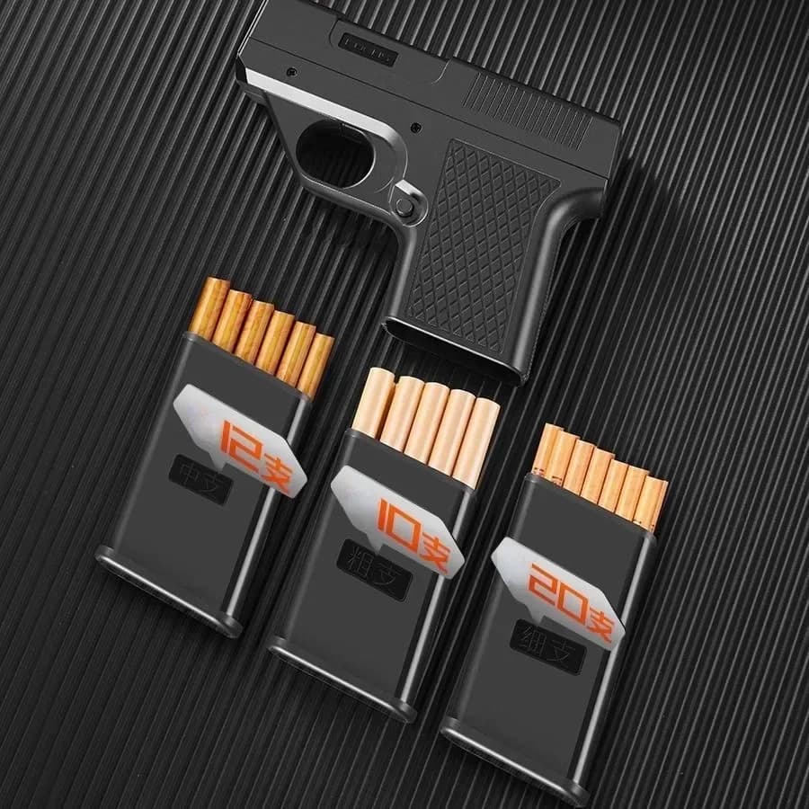 Pistol Style Lighters with 3 Cigarette Case, Jet Turb Lighter, Gas Lighter, Windproof Cigar Lighter, Gadgets for Men, 10PCs - image 5