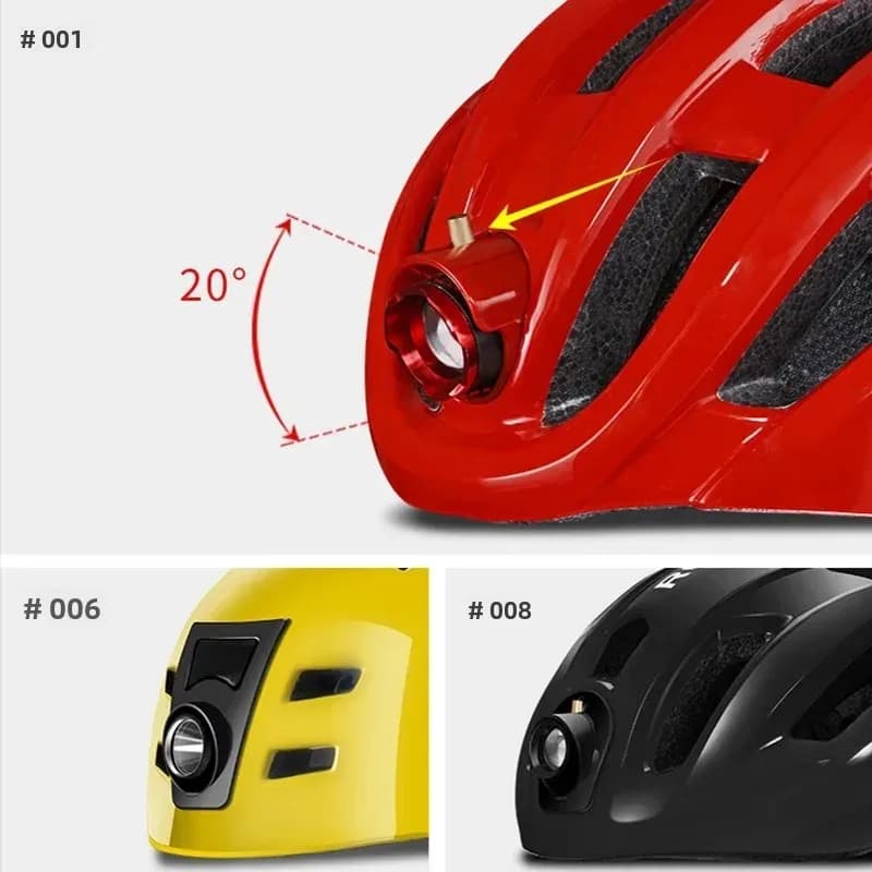 ROCKBROS Cycling Helmet with Warning Light Bicycle Helmet MTB Road Bike Night Safety Riding Hat Integrally-molded Helmet Light - image 5
