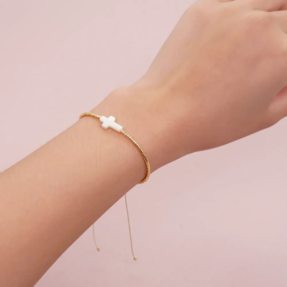 Vlen Cross Bracelet Woman Miyuki Bracelet for Women Jewelry Dainty Beaded Pulseras Mujer - image 3