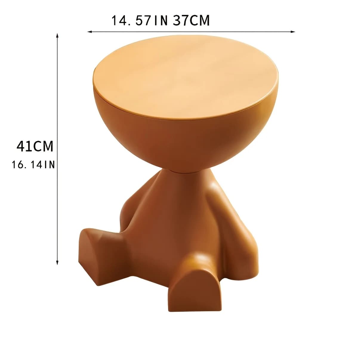 Modern Creative Bear-shaped Plastic Bedside Table Multifunctional  Nightstand Suitable for Living Room Bedroom Storage - image 3