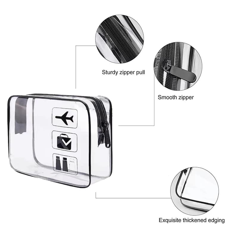 Clear Makeup Cosmetic Bag Portable Travel Toiletry Pouch Transparent Waterproof Pouch Storage Home Travel Wash Kit Case - image 6