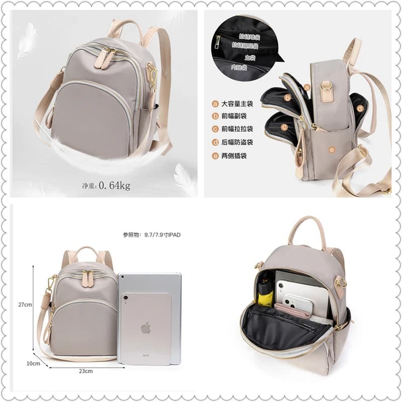 Fashion Backpack Bag for Women Female Bags Casual Stylish Oxford Cloth Waterproof Small Travelbag Portable Bookbags Cute Design - image 6