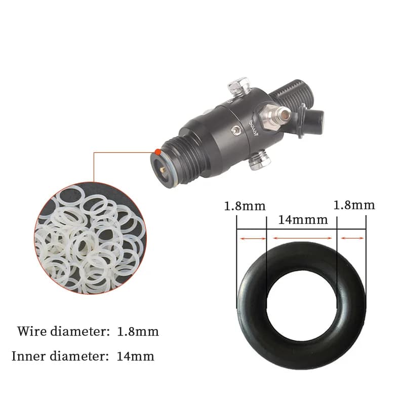 PCP 15PCS/30PCS Air Tank Valvula Reguladora O Ring Set Kit Oring Gas Cylinder Valve Joint Torique Silicone Ring For Paintball - image 3