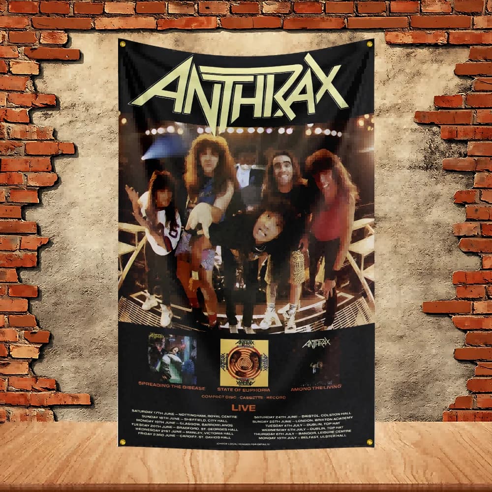 90X150ft Anthrax Band Party Flag Polyester Printed Flag Banner Tapestry for Garden Garage Decoration Concert Flag - image 5