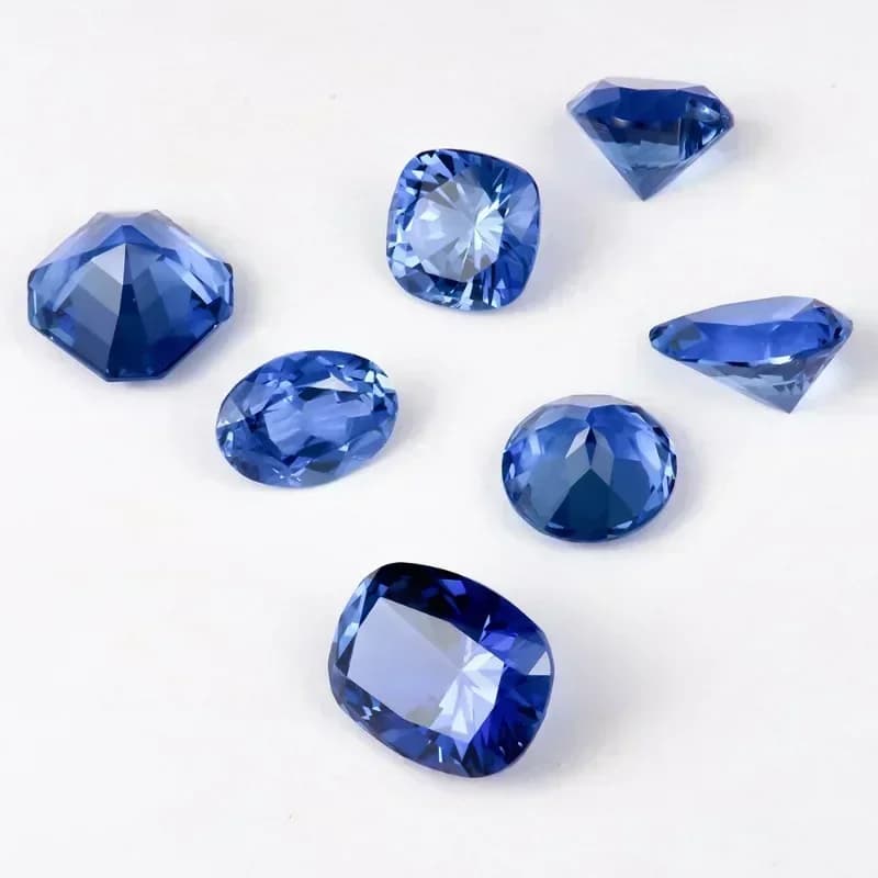 Rectangular Cushion Royal Blue Lab Grown Sapphire VVS1 Gemstone for Diy Jewelry Making Selectable  Certificate - image 6