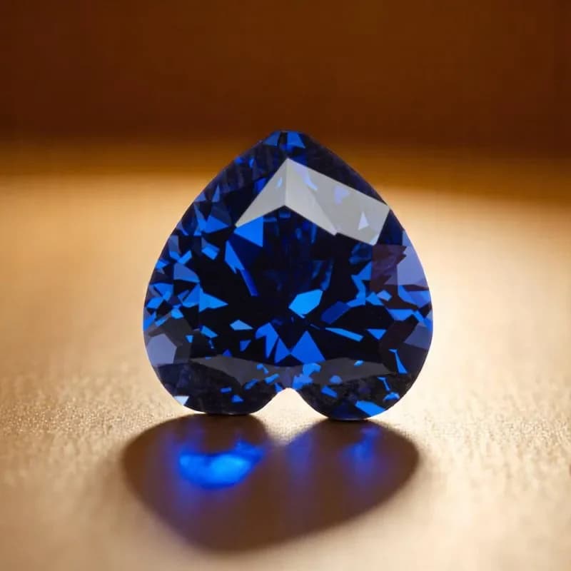 Heart Shape Royal Blue Color Lab Grown Sapphire VVS1 Gemstone for Diy Jewellery Making Materials Selectable AGL Certificate - image 6