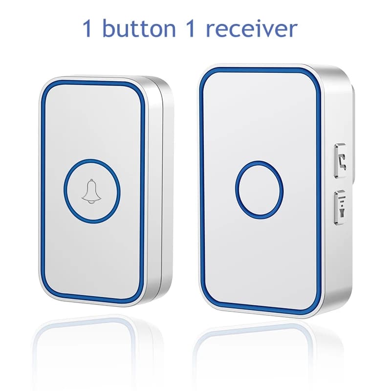 CACAZI wireless doorbell 500M 60 ring 5 volume A78 US EU UK plug household cordless doorbell 1 2 button 1 2 3 receiver - image 3