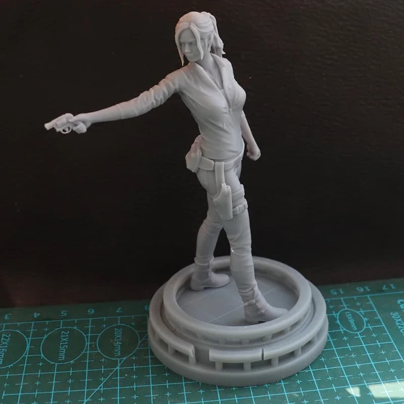 1/24 75mm 1/18 100mm Resin Model female Girl soldier Figurine Unpainted No Color RW-323 - image 3