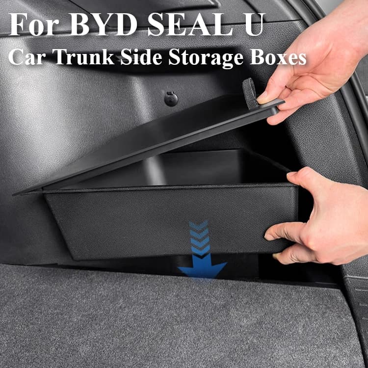 For BYD SEAL U DM-i EV Song Plus Sealion 6 ABS Trunk Side Slot Organizer With Lid Storage Box