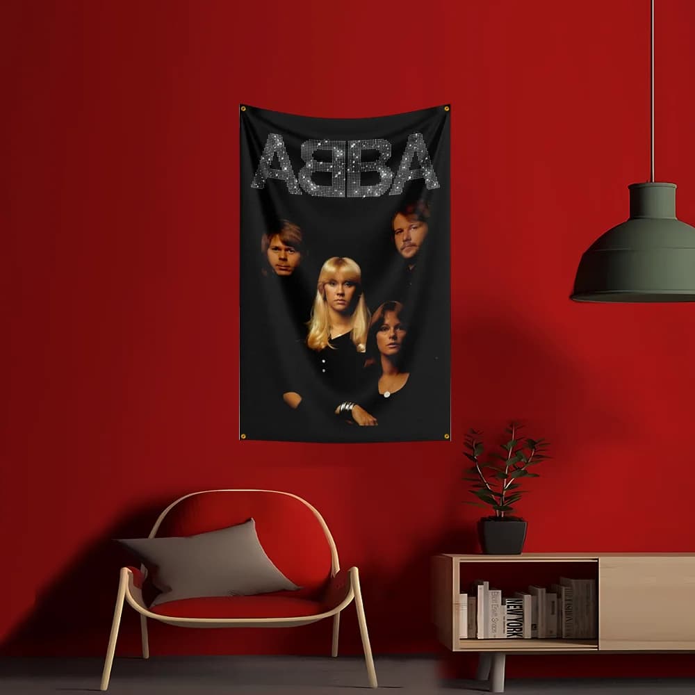 3x5 Ft ABBA Band Concert Flag Polyester Printed Cars Flags Banner Tapestry for Room Garage Decor Concert Flag - image 5