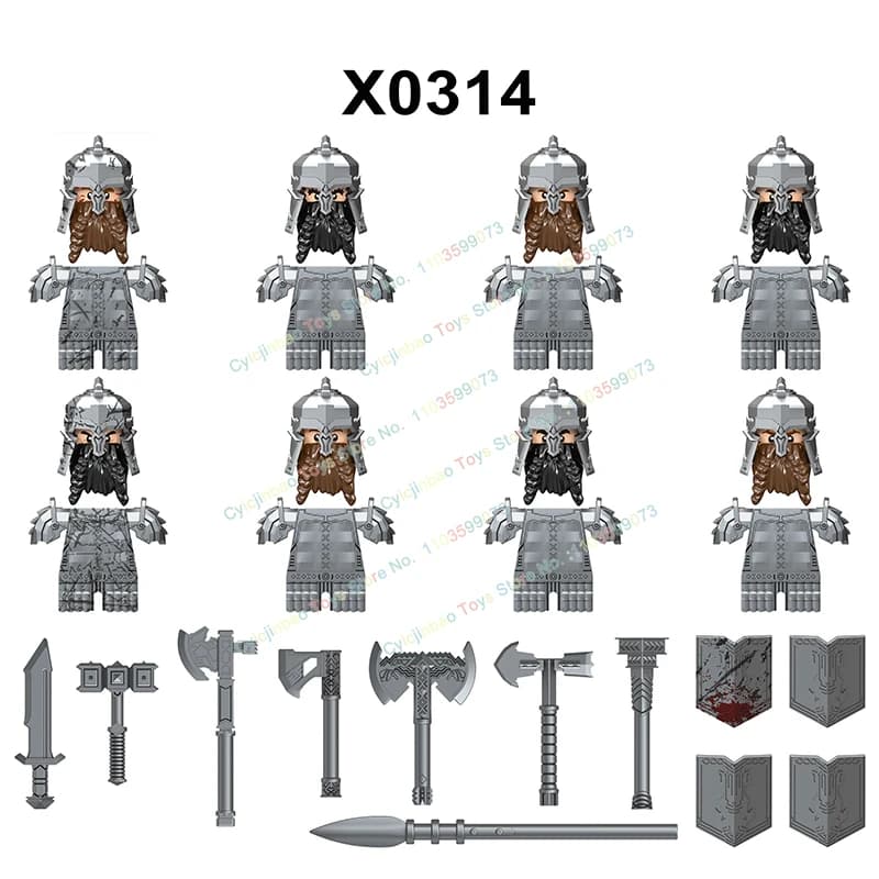 Medieval Time Knight Warrior Roman Soldier Weapon Armor Helmet Building Blocks Figures Accessories Toys For Children - image 4