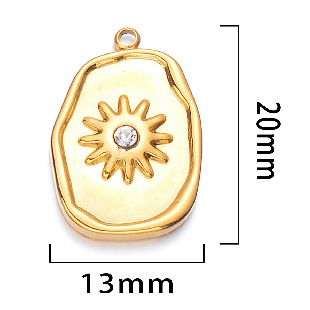 5Pcs Stainless Steel Bohemia Sun Pendants for Earrings Gold Heart Round Oval Charms DIY Necklace Earrings Jewelry Findings - image 4