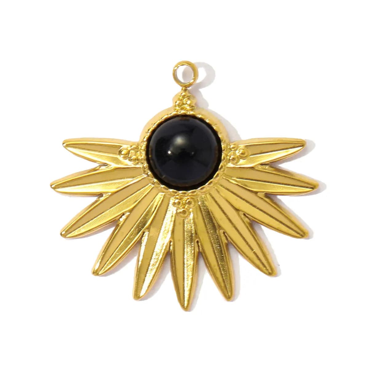 3Pcs/Lot Stainless Steel Natural Stone Charms Geometrical Sun Pendants For DIY Making  Necklace Jewelry Accessory Wholesale - image 6