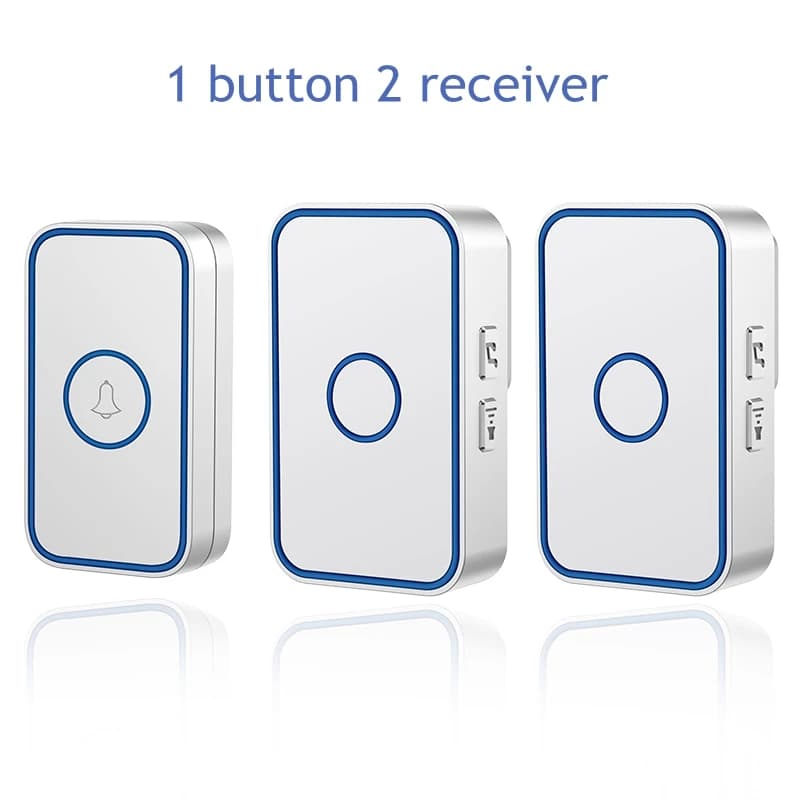 CACAZI wireless doorbell 500M 60 ring 5 volume A78 US EU UK plug household cordless doorbell 1 2 button 1 2 3 receiver - image 5