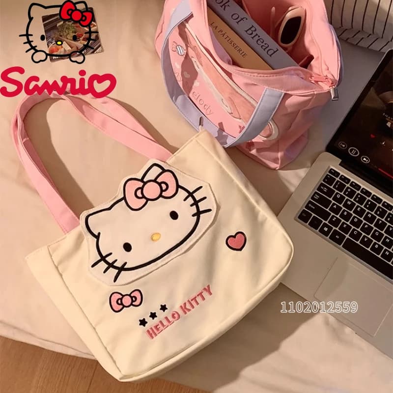 Hello Kitty New Women's Handbag Luxury Brand Original Fashion Women's Shoulder Bag Large Capacity Storage Tote Bag - image 6