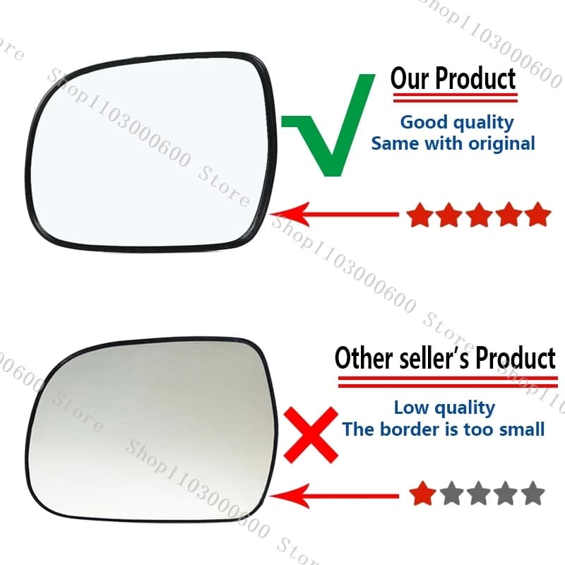 Mirror Heated Side Glass For Lexus RX300 RX330 RX350 RX400H 2003-2008 Rearview Mirror Lens For Toyota Hilux Vigo 2005-2015 - image 4