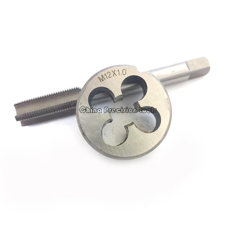 2pcs HSS Left Hand Thread Tap and die set M12 M12X1.5 M12X1.25 M12X1 Machine Straight Flute taps Round Dies M12X1.75 M12X0.75 - image 5
