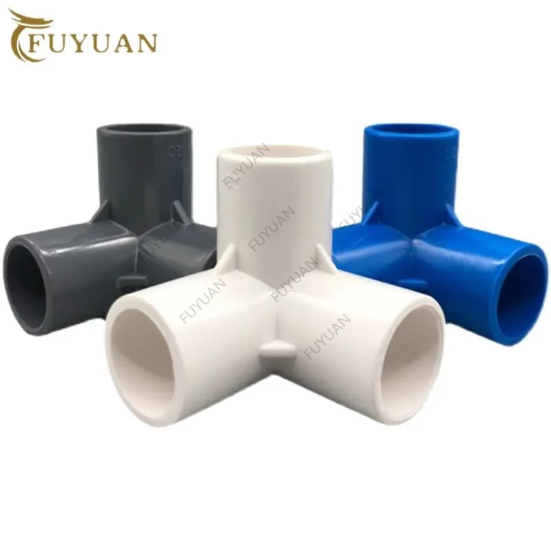 1pcs 20~50mm PVC Pipe Connector Fittings Garden Irrigation Water Tube Fittings PVC 3 Way Connectors Plastic Tube Joint Adapter