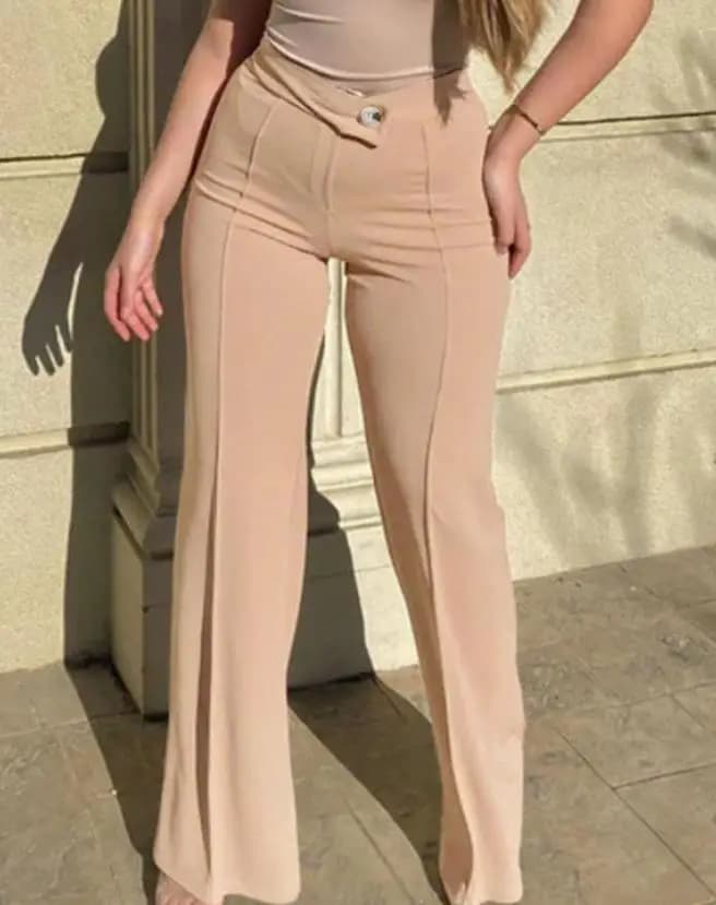 Elegant Women's Pants Summer Fashion Y2k Plain Zip Fly High Waist Office Lady Work Pants Casual Trousers 2023 Streetwear Clothes - image 3