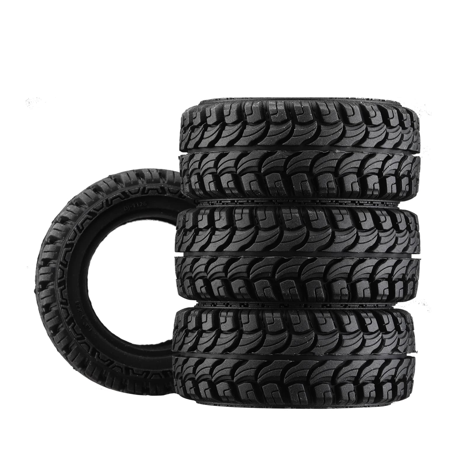 DJ 1.33 Inch Mud Rain Forest Crawler Tire M/T with Sponge Foam Liner for TRX-4M Bronco Fcx24 1/18 1/24 RC Car Wheel Upgrade Part