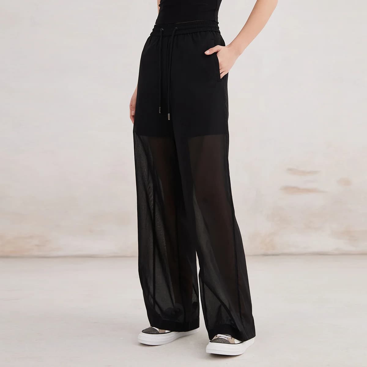 K3161X High Quality Clothing Combed 100% Cotton Pants Womens Clothing Ladies Loose  Trousers - image 5
