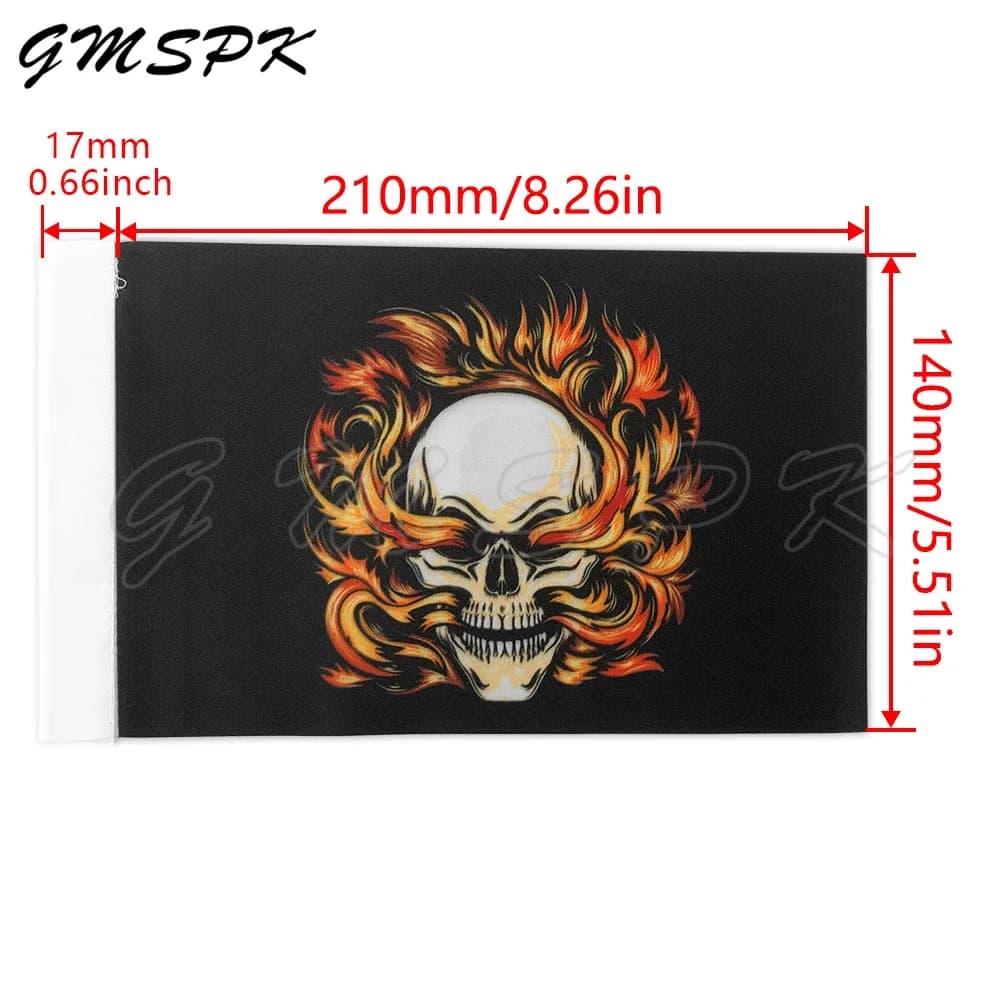 Motorcycle Flag Pirate Skull Eagle Nation Flag Luggage Rack Universal Fit for Honda Yamaha Harley Suzuki BMW - image 4