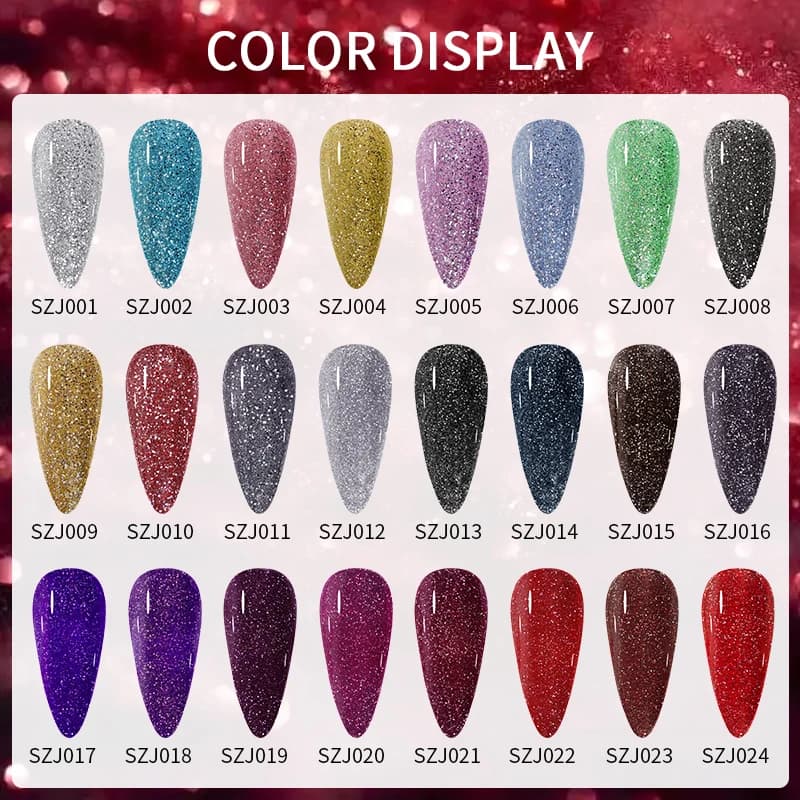 15ml Super Reflective Flash Disco Nail Gel Polish Relective Glitter Semi Permanent Nail Art Varnish For Manicures - image 3
