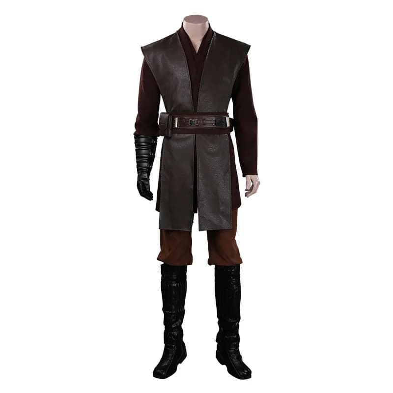 Jedi Anakin Skywalker Cosplay Costume Top Pants Cloak Robe For Adult Men Male Full Set Halloween Carnival Party Role Playing - image 6