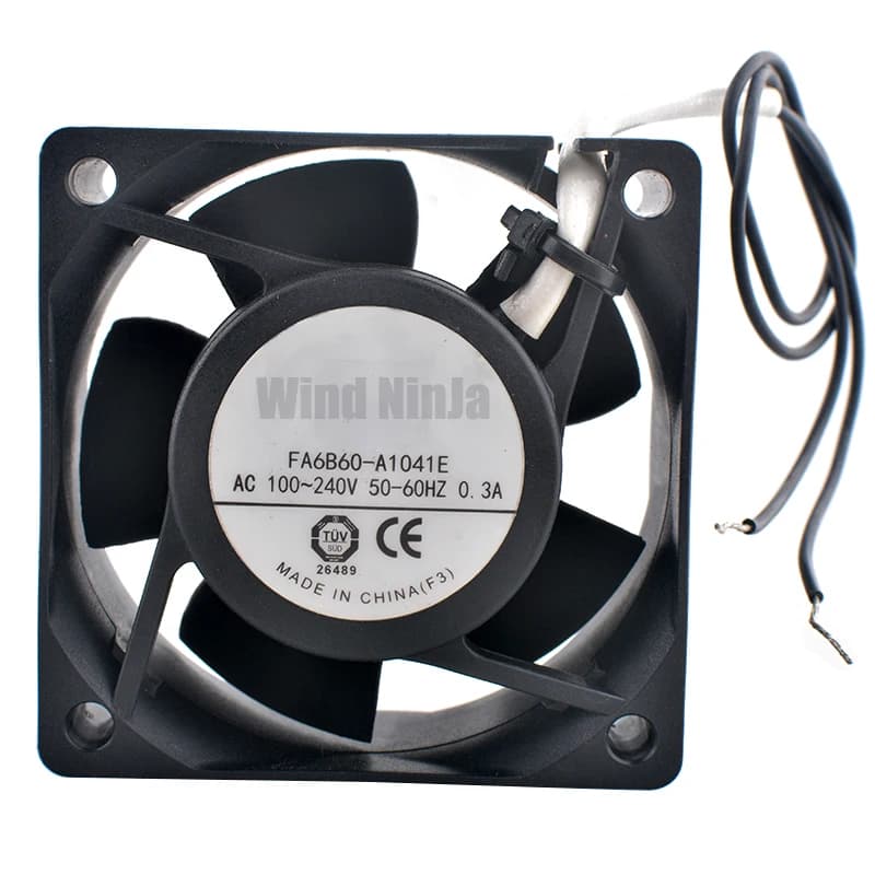 FA6B60-A1041E AC100V 110V 120V 220V 230V 240V 50-60HZ 0.3A 6cm 60mm fan 60x60x25mm EC cooling fan - image 4