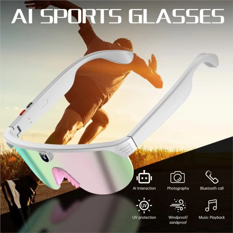 Outdoor Mountain Climbing Cycling Video Recording Photography AI Windproof Sand Proof UV Resistant Sports Sunglasses New 2026 - image 3