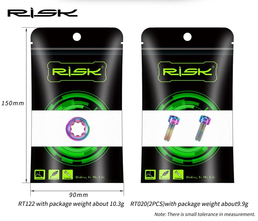 RISK M20X8mm Titanium Crankset Fixing Bolt Screw Mountain Bike Integrated Hollow Bottom Bracket Chain Ring BB Crank Arm Lid Bolt - image 6