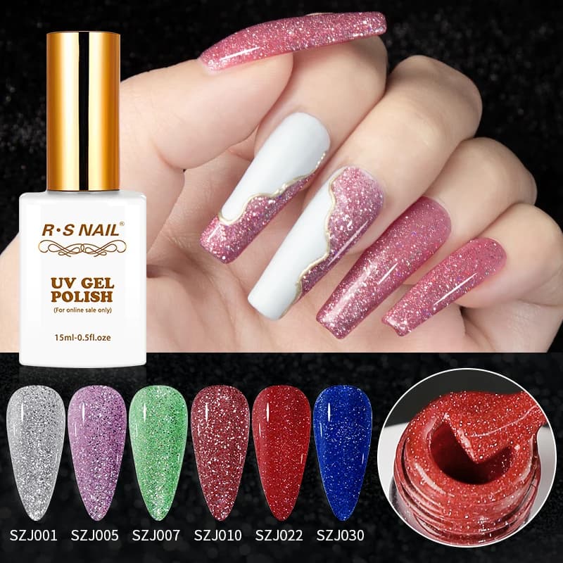 15ml Super Reflective Flash Disco Nail Gel Polish Relective Glitter Semi Permanent Nail Art Varnish For Manicures - image 5