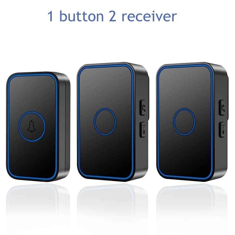 CACAZI wireless doorbell 500M 60 ring 5 volume A78 US EU UK plug household cordless doorbell 1 2 button 1 2 3 receiver - image 4