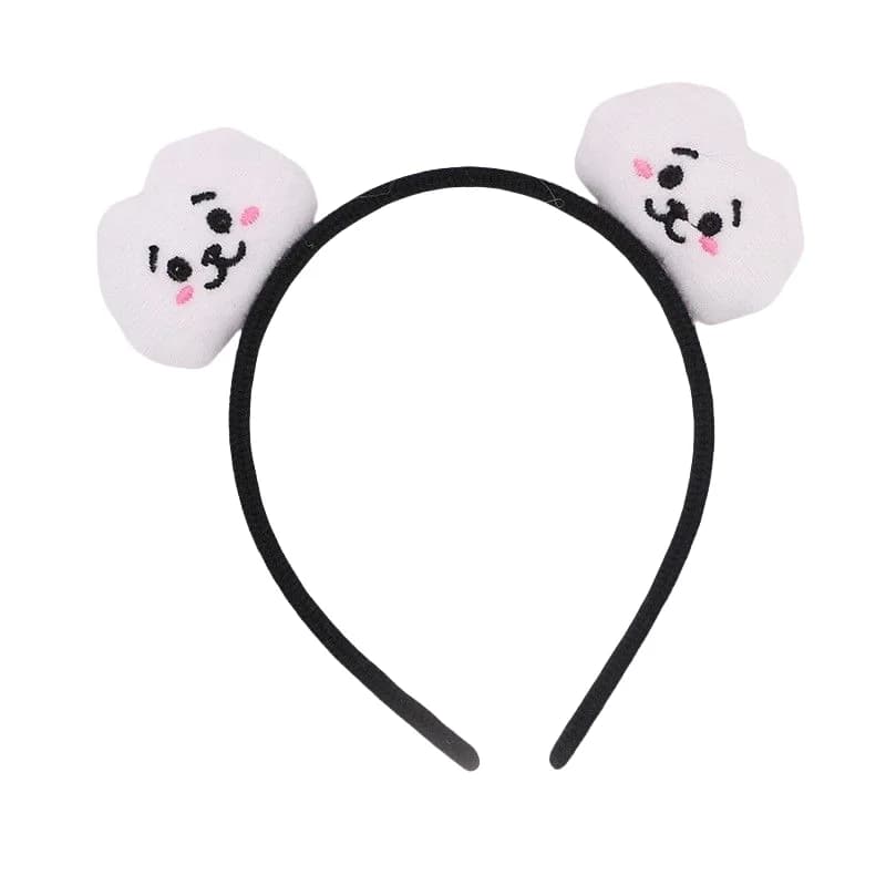 Kawaii BT21 Hairband Anime RJ COOKY Cute Cartoon Plush Doll Makeup Headband Women Headwear Gift - image 3